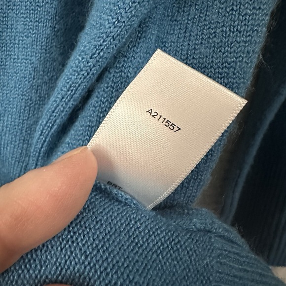 Susan Graver Cowl Neck Zipup Blue Cardigan Size L - Picture 6 of 8